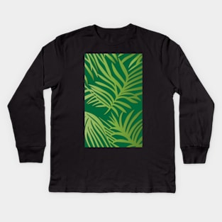 Green Leaves Kids Long Sleeve T-Shirt